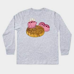 Penguinscoops - waffle statue Kids Long Sleeve T-Shirt